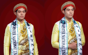 Phi Việt mang áo dài 'Vương triều' đến Mister National Universe 2022