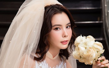 Hoa hậu Huỳnh Vy khoe sắc trong áo dài cưới