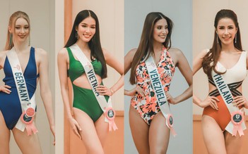 Vẻ nóng bỏng của Phương Anh và thí sinh 'Hoa hậu Quốc tế' khi diện áo tắm