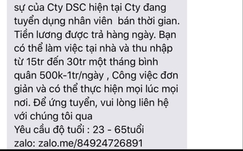 Vạch trần sự thật chiêu mời làm việc online, dễ dàng kiếm 500 ngàn -1 triệu đồng/ngày trên Potato