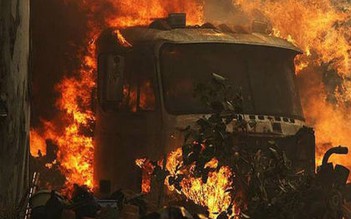 Xe buýt đụng xe tải ở Nga gây cháy nổ, 11 người thiệt mạng