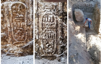 Tình cờ phát hiện đền cổ 2.200 tuổi trong lúc đào cống