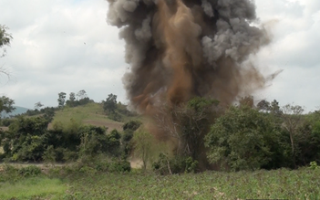 Phú Yên: Tiêu hủy quả bom còn sót lại từ thời chiến tranh bằng cách kích nổ