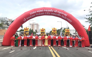 Phó chủ tịch nước Võ Thị Ánh Xuân dự khánh thành cầu 200 tỉ tại An Giang