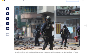 Nguy hiểm leo thang, cảnh sát Hồng Kông 'nâng cấp' trang bị vũ khí