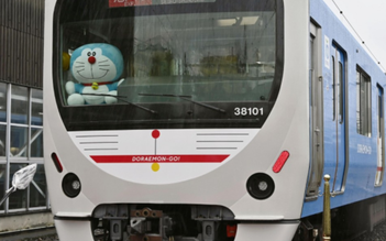 Tokyo khai trương đoàn tàu Doraemon nhân 50 năm 'mèo máy' ra đời