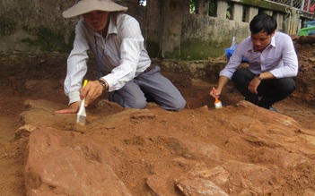 Lớp đá lạ trong hố khảo cổ tìm lăng mộ Quang Trung