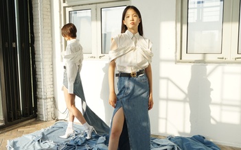 Hô biến quần jeans cũ thành váy, áo, NTK Hàn Quốc chinh phục tín đồ yêu denim
