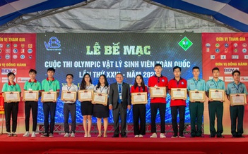 Cuộc thi Olympic vật lý sinh viên toàn quốc: Đội chủ nhà giành giải nhất toàn đoàn