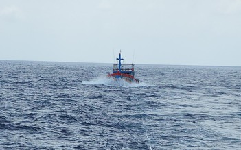 Tàu cá Bình Định bị chìm, 4 ngư dân được tàu hàng cứu vớt