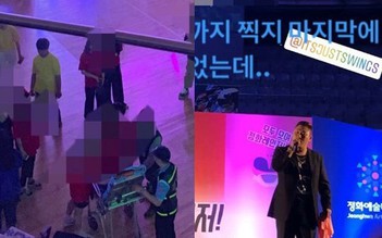 Rapper Hàn biểu diễn bất chấp khán giả bị thương