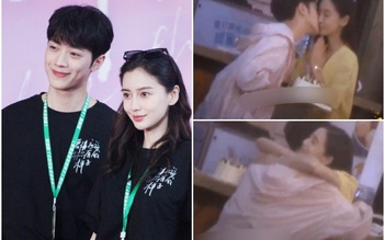 Angelababy trẻ trung, tình tứ với đàn em kém 12 tuổi trên phim trường