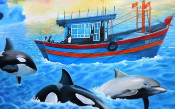 "Bích họa tương lai" tại làng chài Cảnh Dương