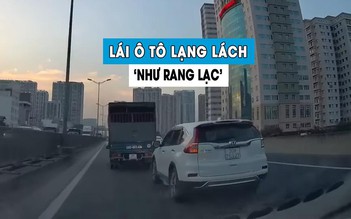 Phẫn nộ tài xế ô tô lái xe đảo ‘như rang lạc’ trên cao tốc