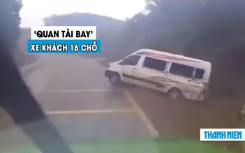 Kinh hoàng xe khách 16 chỗ lao như ‘quan tài bay’, lật ngửa trên quốc lộ