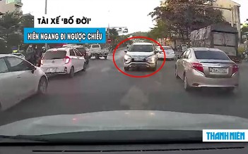 Tài xế ‘bố đời’ lái Mitsubishi Xpander hiên ngang đi ngược chiều trên phố