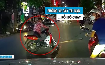 ‘Trẻ trâu’ phóng xe máy vượt ẩu, tông văng người đi xe đạp… rồi bỏ chạy