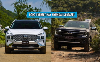 Xe gia đình 7 chỗ: Nên mua Ford Everest hay Hyundai Santa Fe?