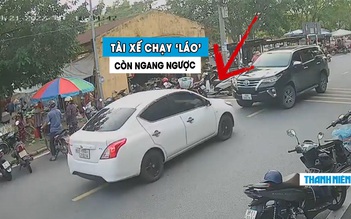 Dân mạng bức xúc tài xế lái ô tô lấn làn, còn thái độ ‘khiêu khích’