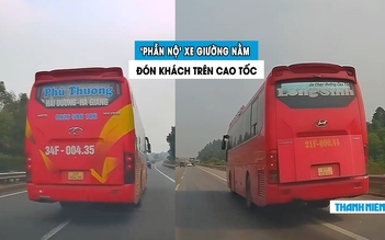 'Bó tay' xe khách giường nằm 'thi nhau' tạt đầu, dừng đón khách trên cao tốc