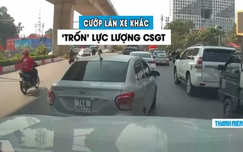 Chạy ẩu gặp CSGT, tài xế lái ô tô tạt đầu xe khác ‘cướp đường’ trắng trợn