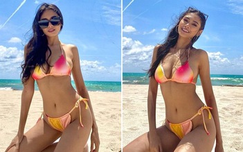 Hoa hậu Myanmar khoe ảnh bikini nóng bỏng ở Mỹ, bác tin bị quân đội truy nã