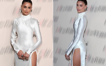 ‘Thiên thần nội y’ Taylor Hill diện đầm xẻ hông táo bạo của Công Trí