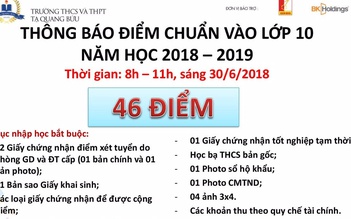 Trường tuyển sinh như chơi chứng khoán, Sở GD yêu cầu rút kinh nghiệm