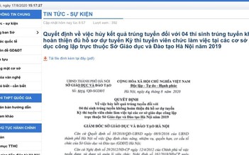 Hà Nội quyết định hủy kết quả trúng tuyển của 4 viên chức giáo dục