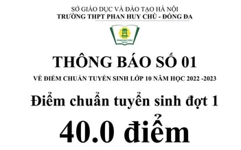 Trường THPT công lập đầu tiên ở Hà Nội công bố điểm chuẩn vào lớp 10