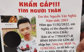 Một sinh viên mất liên lạc khi đến TP.HCM nhập học