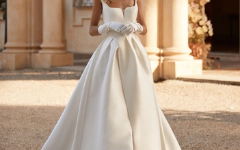 Thanh lịch, lãng mạn - váy cưới đơn giản được lòng các nàng dâu mùa cưới 2022