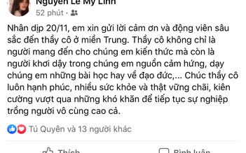 Ngày Nhà giáo Việt Nam 20.11: Người trẻ gửi lời chúc đến thầy cô miền Trung