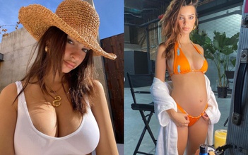 Siêu mẫu Emily Ratajkowski khoe ảnh táo bạo trong thai kỳ