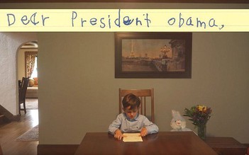 Cảm động bé trai 6 tuổi viết thư tay gửi tổng thống Obama
