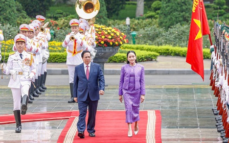 Thủ tướng Phạm Minh Chính chủ trì lễ đón Thủ tướng Thái Lan