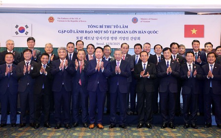 Tổng Bí thư Tô Lâm gặp lãnh đạo doanh nghiệp Hàn Quốc