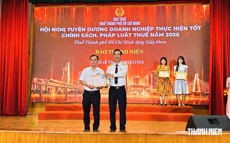 Báo Thanh Niên nhận giấy khen về thực hiện tốt chính sách thuế