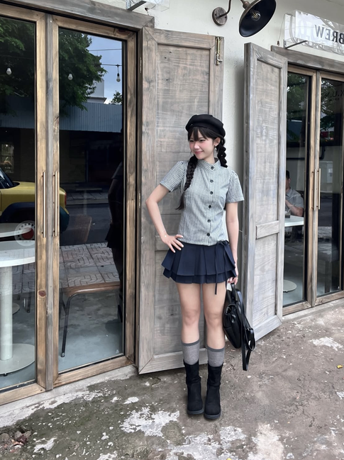 Áo sơ mi kẻ ca rô giúp người mặc 'ăn gian' chiều cao
