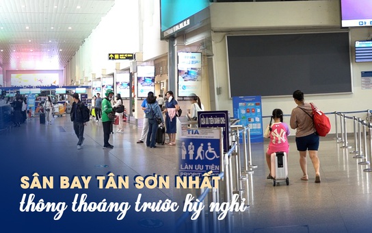 Sân bay Tân Sơn Nhất thông thoáng chiều trước kỳ nghỉ lễ