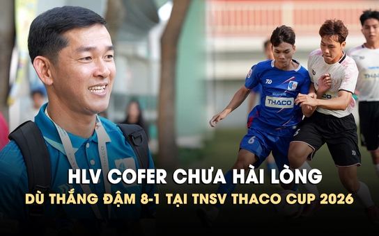 Thắng đậm tỷ số 8-1, HLV Trường CĐ Kinh tế Đối ngoại vẫn chưa hài lòng lối chơi của cầu thủ