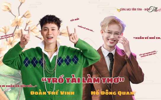 Hồ Đông Quan - Đoàn Thế Vinh trổ tài làm thơ chúc tết khiến trường quay 'bật ngửa'