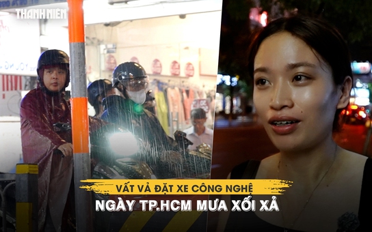 TP.HCM mưa xối xả sau nhiều ngày nắng gắt: Đặt xe chờ cả tiếng, nhiều tuyến đường ùn ứ