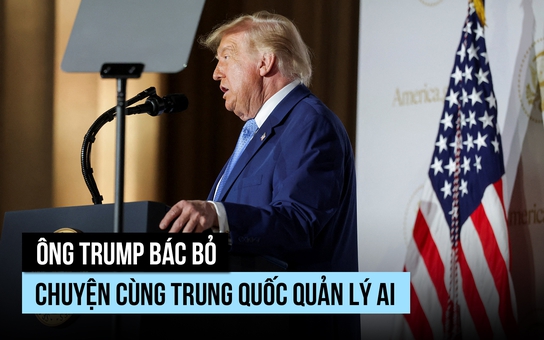 Ông Trump cùng giới trùm công nghệ Mỹ ra 'hiến pháp' AI, muốn giữ ưu thế trước Trung Quốc