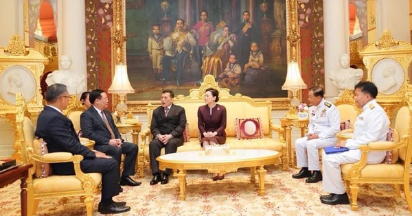 ประธานรัฐสภา นายเวือง ดินห์ เว้เข้าเฝ้ากษัตริย์ไทย