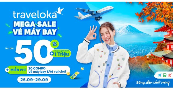 Giảm đến 50% khi đặt vé máy bay trên Traveloka cùng coupon giảm thêm 1 triệu đồng!