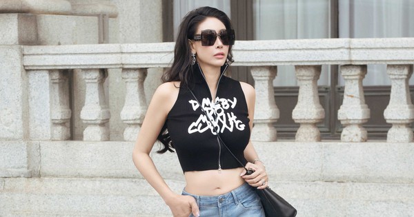 Miss Ha Kieu Anh, U50 shows off her spectacular rejuvenated street style