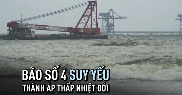 Bão số 4 suy yếu thành áp thấp nhiệt đới, mưa vẫn rất lớn ở miền Trung