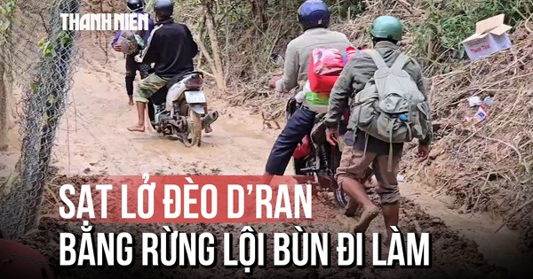 Sạt lở đèo D’Ran: Gian nan vượt đường tạm xuyên rừng sình lầy
