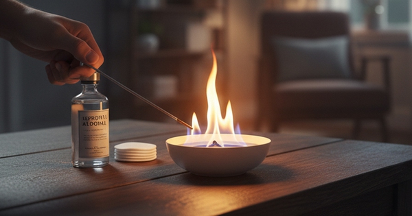 Bị bỏng nặng do tự thí nghiệm đốt cồn tại nhà